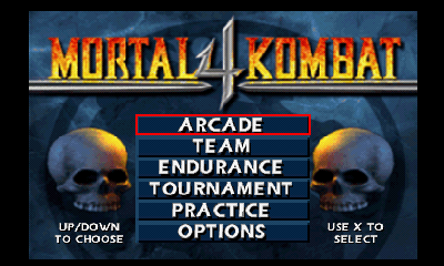 Mortal Kombat 4 Title Screen